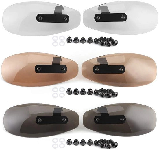 Motorhandbescherming universale 10 mm, protezione delle mani del motore, protezione delle mani del motore in acrilico, parabrezza del motore (trasparente)