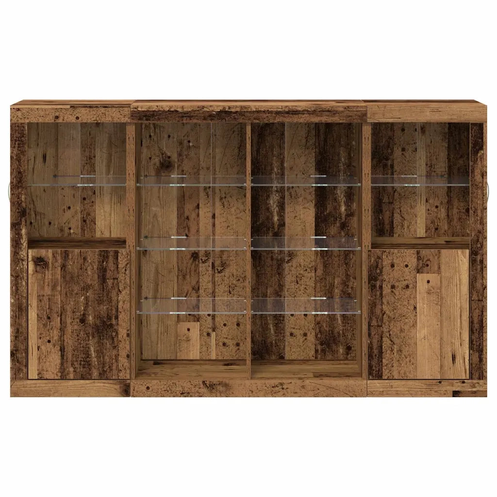 Madia LED Legno vecchio 163 x 37 x 100 cm Legno multistrato 3333121