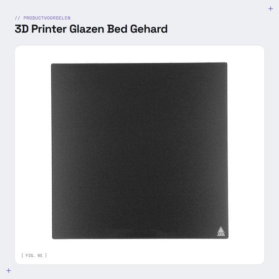 Piatto di raffreddamento in vetro 235x235x4mm - Vetro resistente - Piatto di raffreddamento riscaldabile - Accessorio per stampante 3D - Regolazione della temperatura per PLA/ABS - Facile da pulire