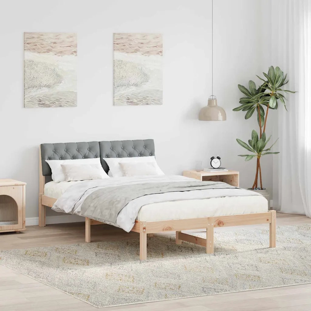 Struttura del letto-Giroletto Marrone e grigio chiaro 120 x 190 cm 948399