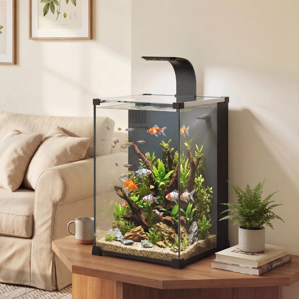 Acquario con Filtro ¨C zephmum ¨C Nero 30x30x45.5cm