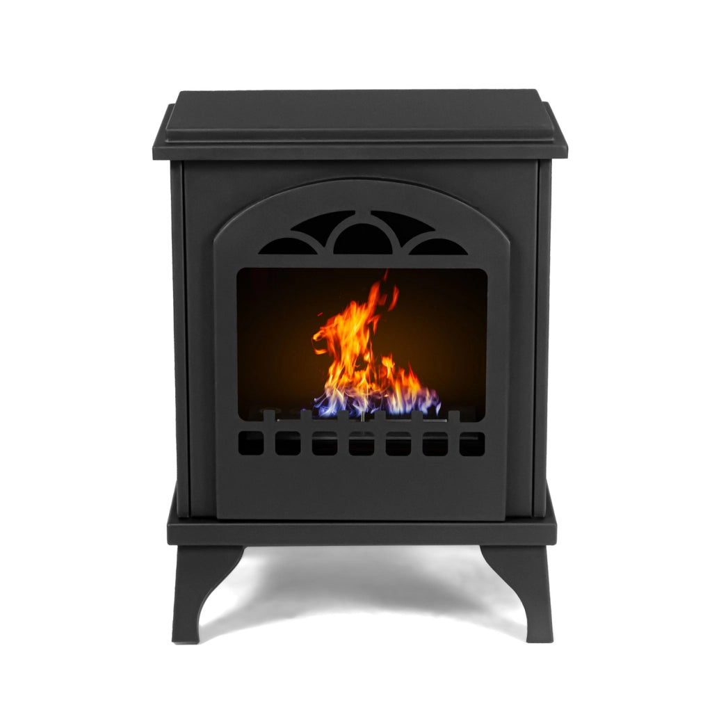 Didone - Camino a bioetanolo da terra freestanding, biocamino da pavimento stile vintage, dimensioni 40x25xH54 cm
