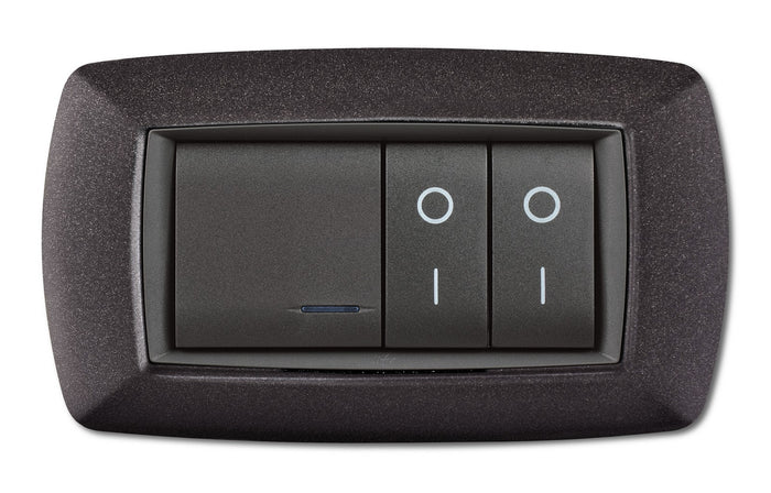 placca life mod.living vulcanizzato grigio notte 4posti cod:ferx.53019