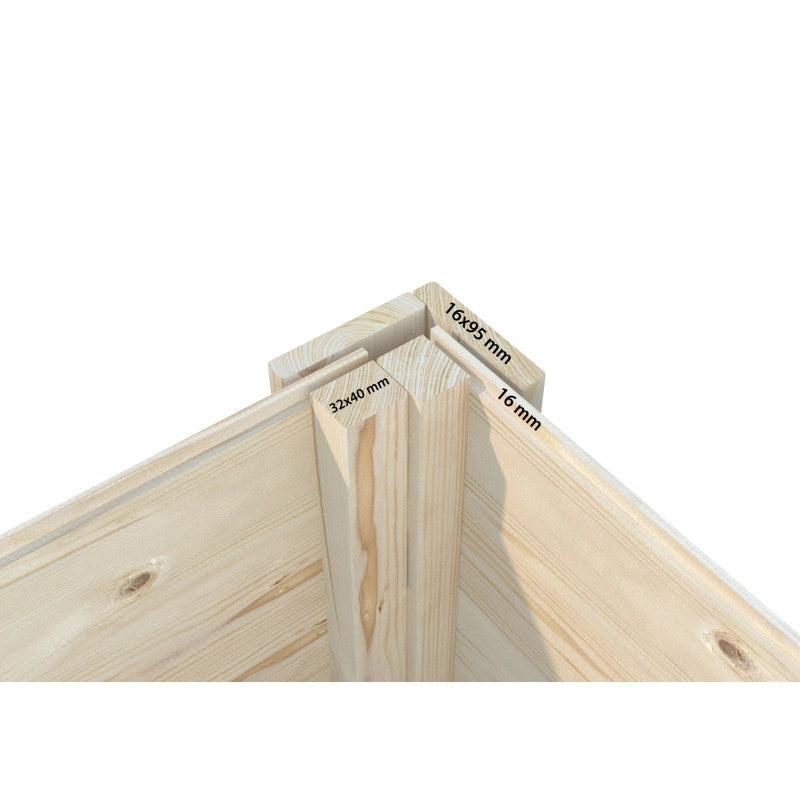Chiosco in legno da giardino 323x259 cm abete 16 mm con 2 sportelli vendita a ribalta, struttura prefabbricata per mercatini - Esterni da Vivere