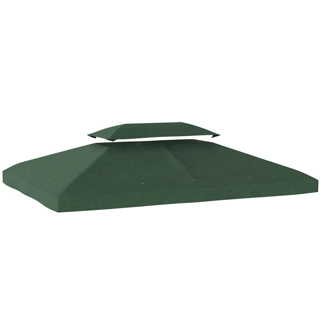 Toldo per Esterno 4x3 m ¨C zephmum ¨C Verde, Protezione UV, Doppio Tetto