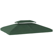 Toldo per Esterno 4x3 m ¨C zephmum ¨C Verde, Protezione UV, Doppio Tetto