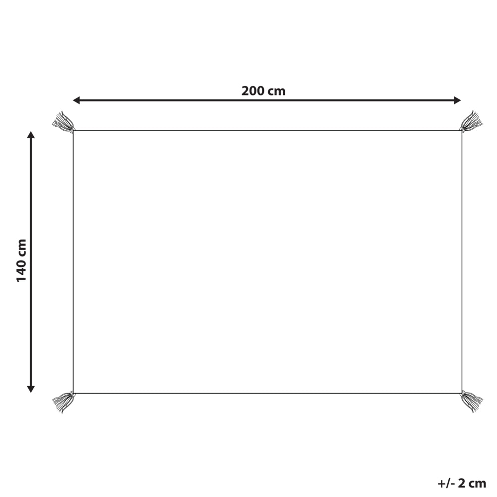 Tappeto per bambini in cotone multicolore 140 x 200 cm motivo a stelle intrecciato a mano con frange Tappeto da gioco per bambini