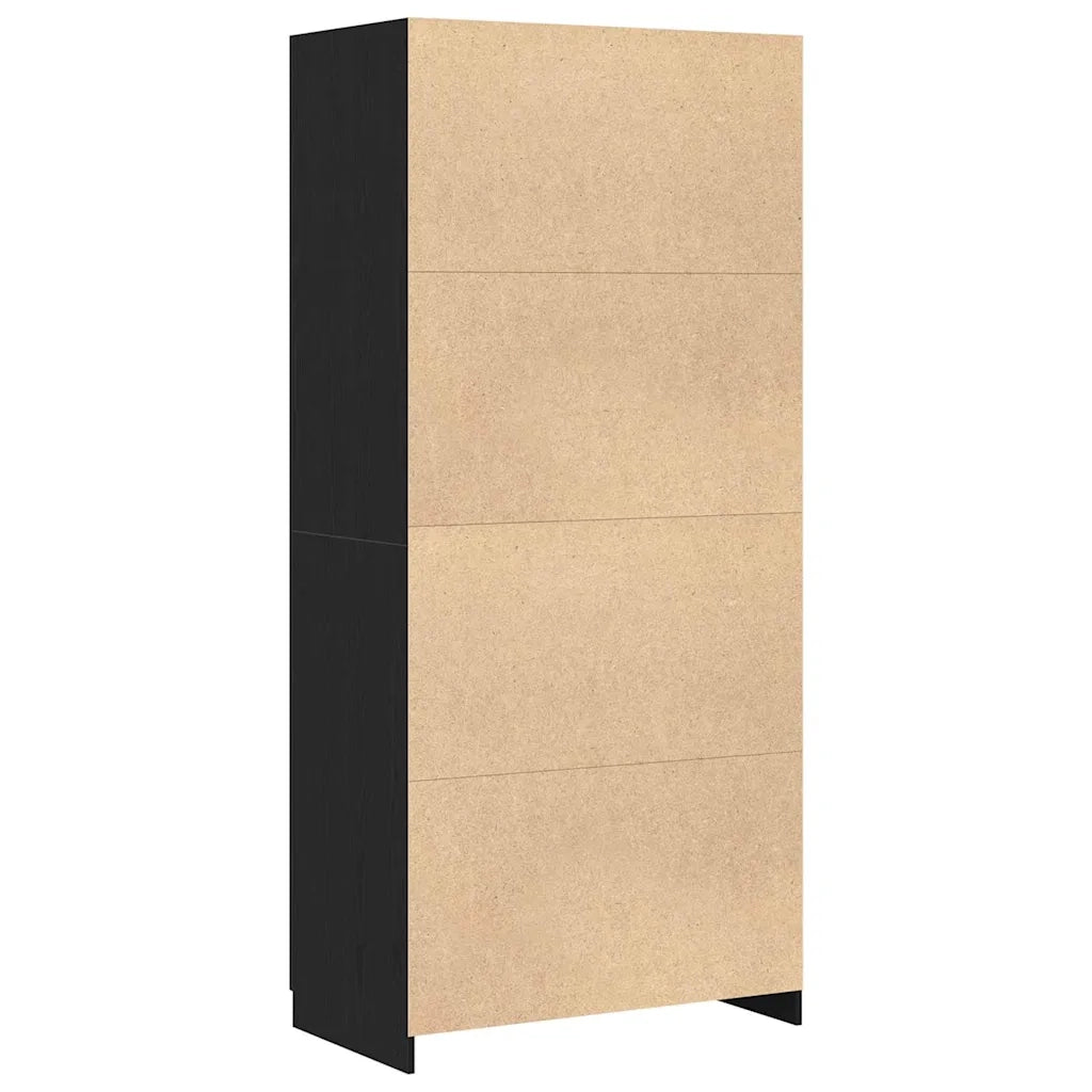 Guardaroba Rovere Nero 90 x 52 x 200 cm Legno multistrato