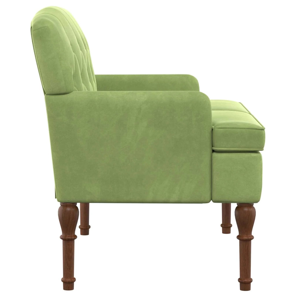 Loveseat con bottoni imbottiti Verde chiaro 111 x 65 x 79 cm 42041846
