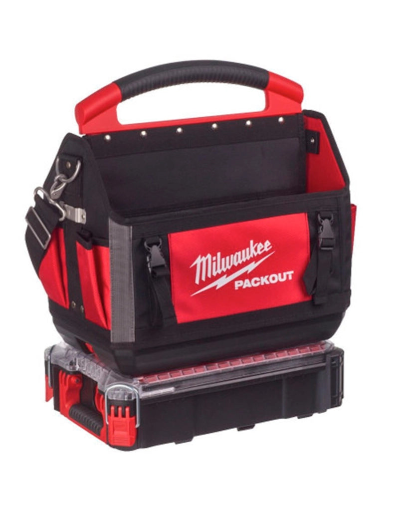 PACKOUT™ Borse portautensili aperte Milwaukee 40 cm + PACKOUT™ Compact Organiser Milwaukee