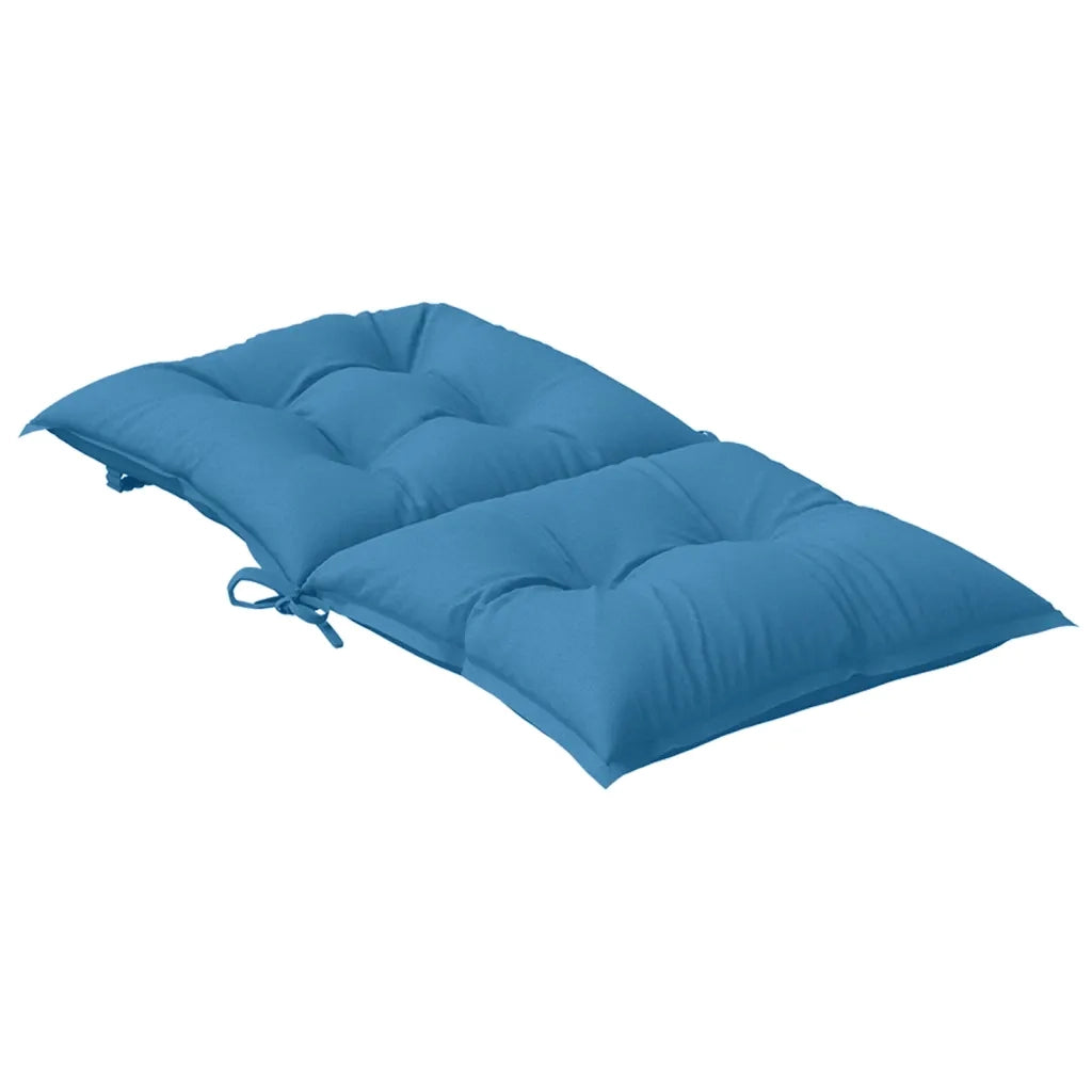 Cuscini Sedia Schiena Bassa 6 pz Blu MÃ©lange 100x50x7 Tessuto