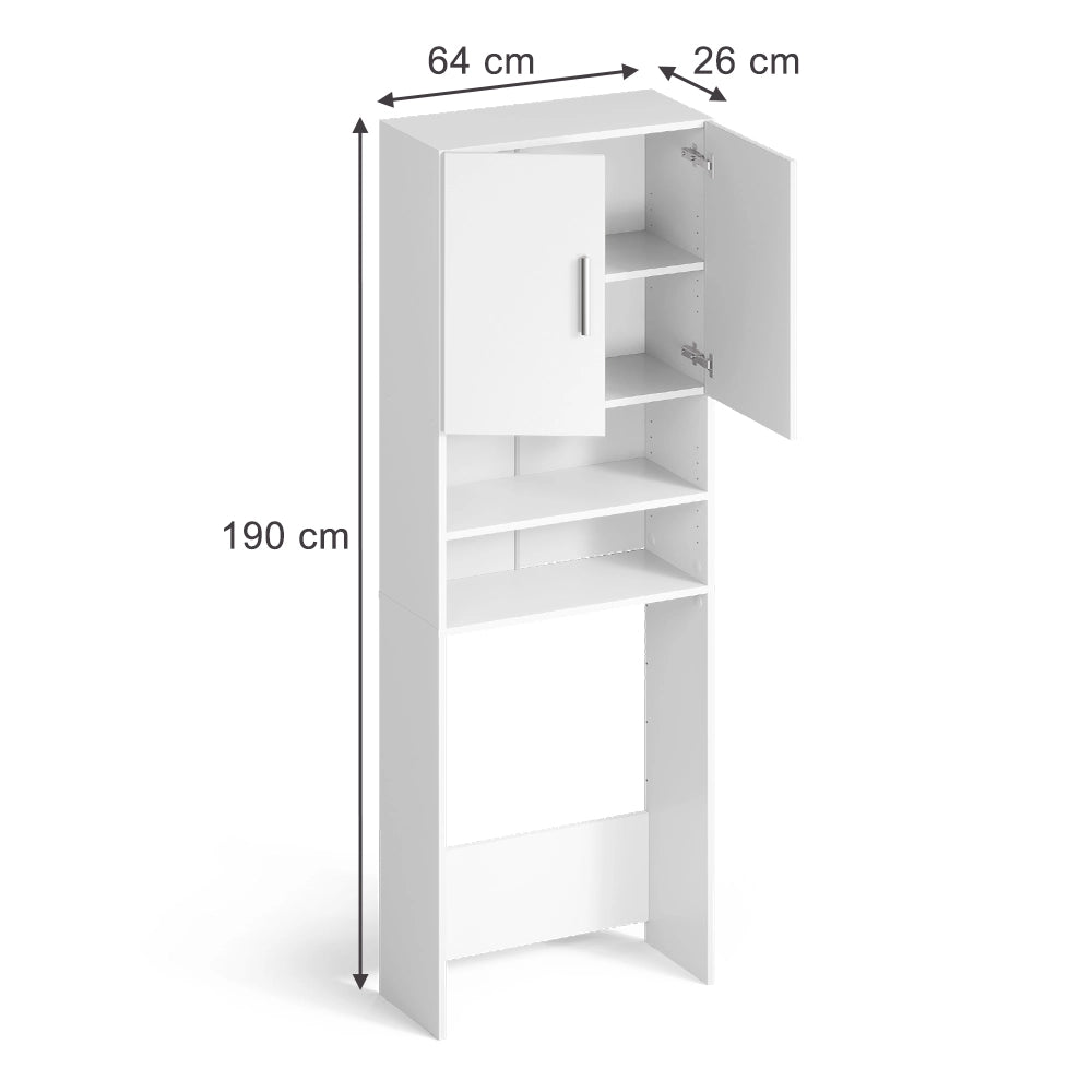 Armadietto da bagno Bianco 64 x 190 cm Vicco