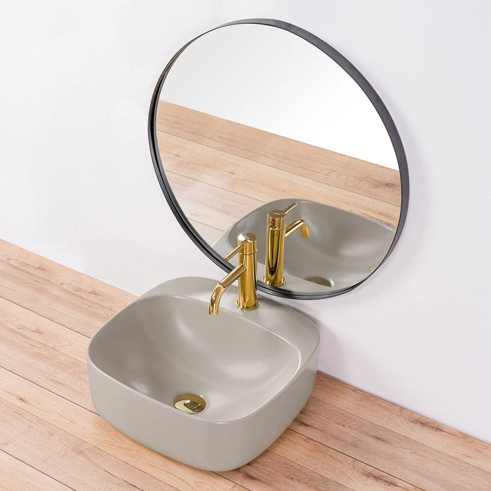 Lavabo Da Appoggio Rea Luiza 42 Grey Mat