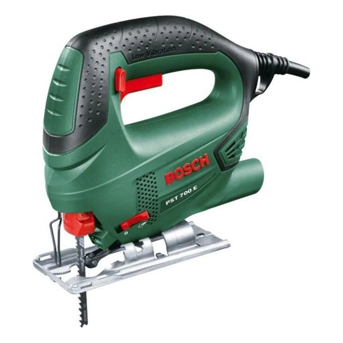 Bosch 06033A0503 PST Universal Seghetto alternativo 530 W con sistema SDS regolazione elettronica velocita' 500-3000 corse min piedino orientabile e arretrabile soffiatrucioli colore Nero