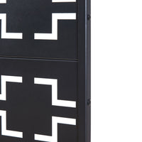 Parete divisoria in acciaio 200 x 100 x 50 cm nera 03_0009267