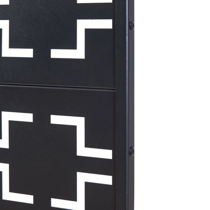 Parete divisoria in acciaio 200 x 100 x 50 cm nera 03_0009267