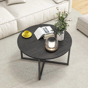 Tavolo salotto rotondo per soggiorno - elegante tavolo da appendere con gambe metalliche, facile da installare