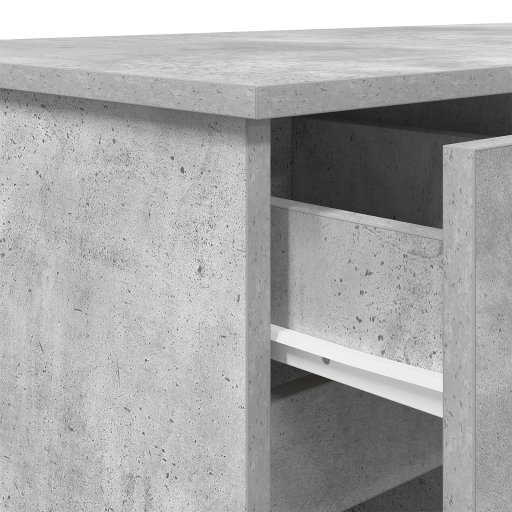Scrivania  Grigio Cemento 140x49x76 cm Legno ingegnerizzato