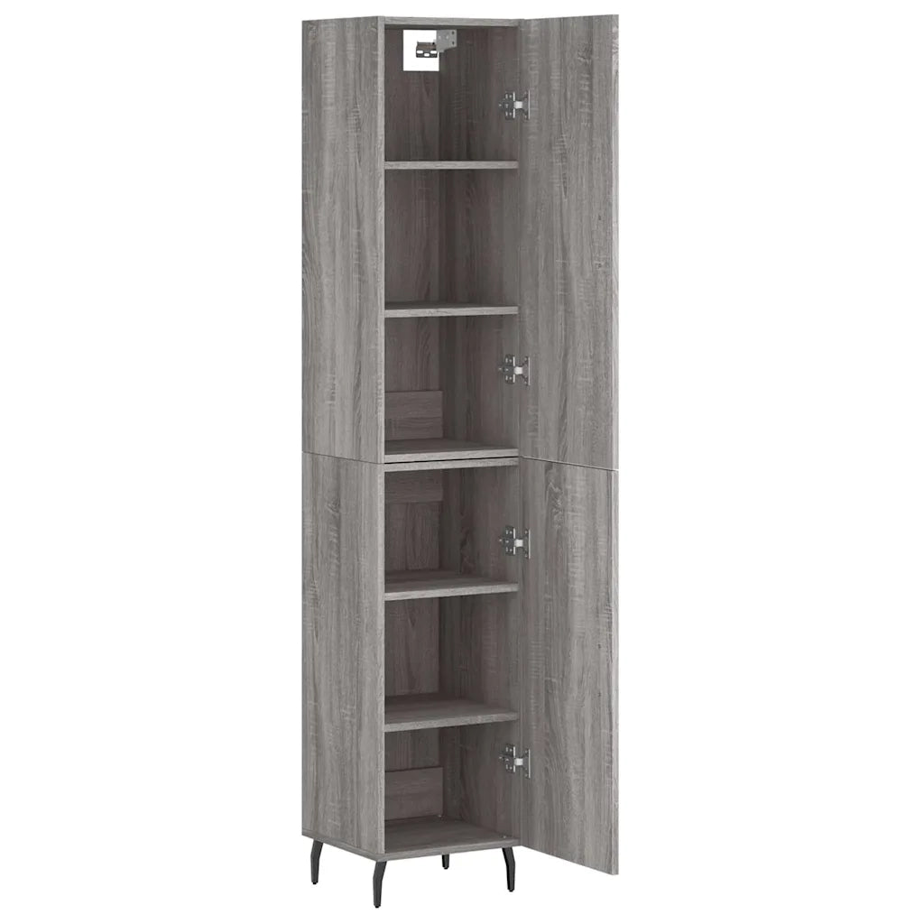 Credenza Grigio Sonoma 34,5x34x180 cm in Legno Multistrato 3198807