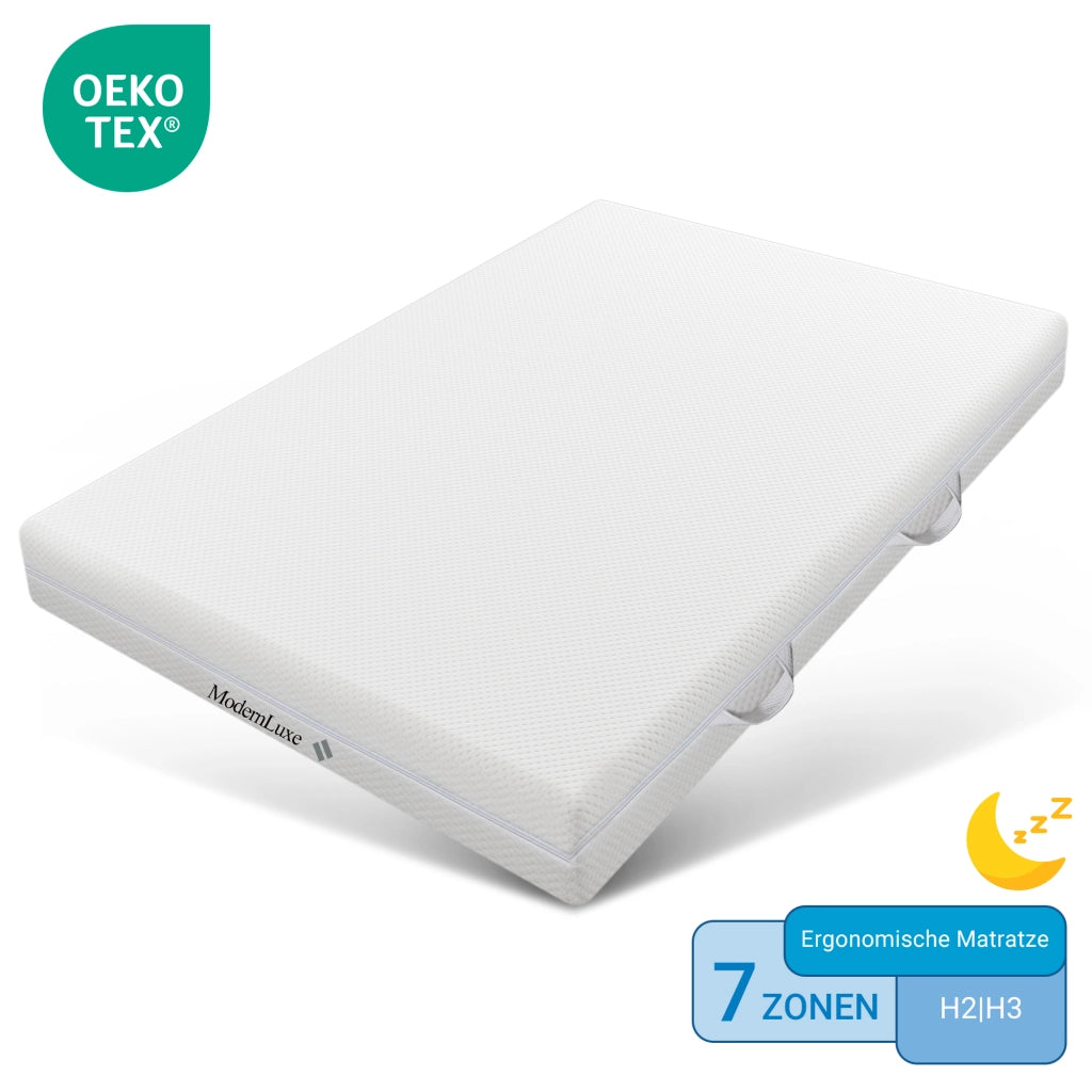 Materasso in schiuma comfort 7 zone bianco 180x200 cm