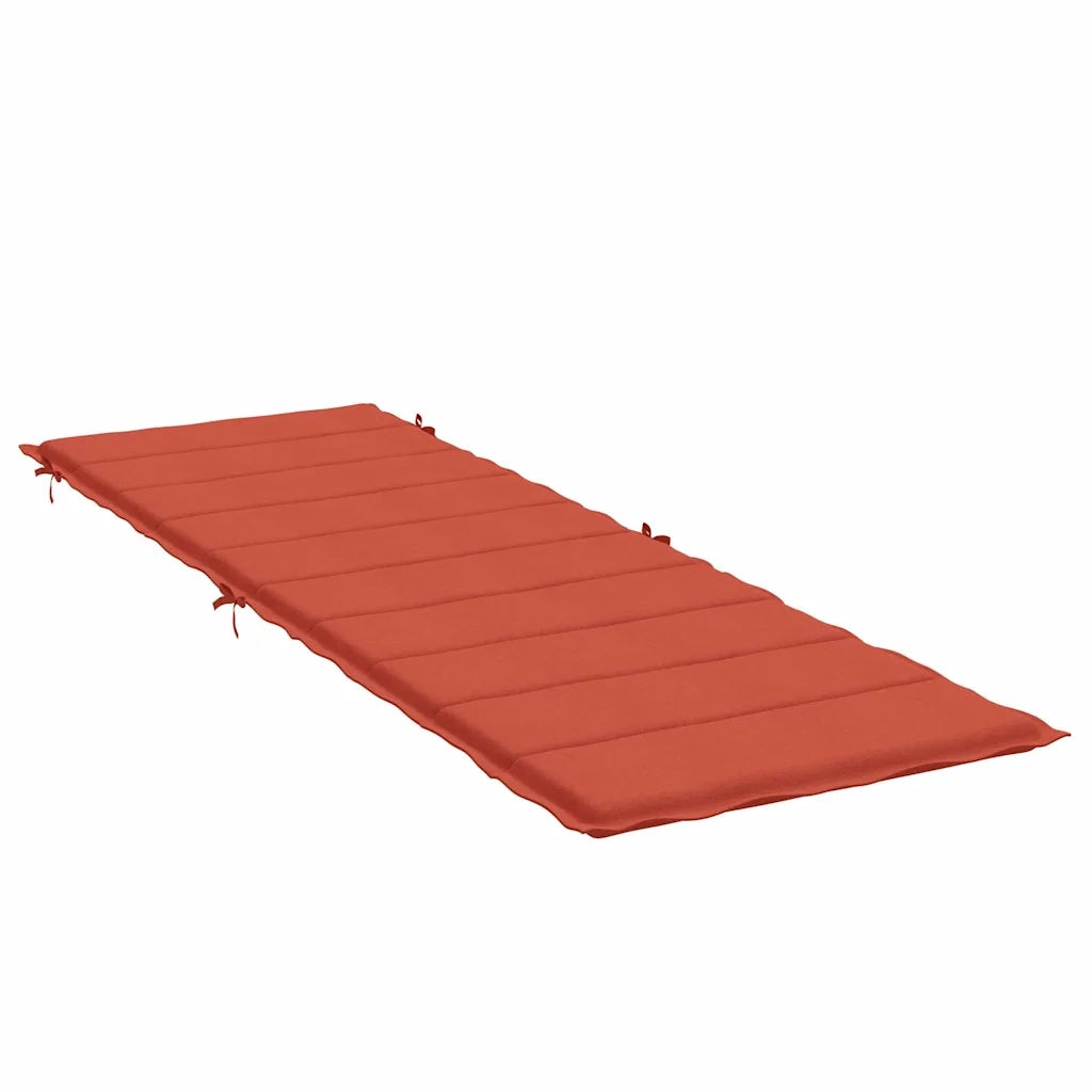Cuscino per Lettino Prendisole Rosso MÃ©lange 186x58x4cm Tessuto