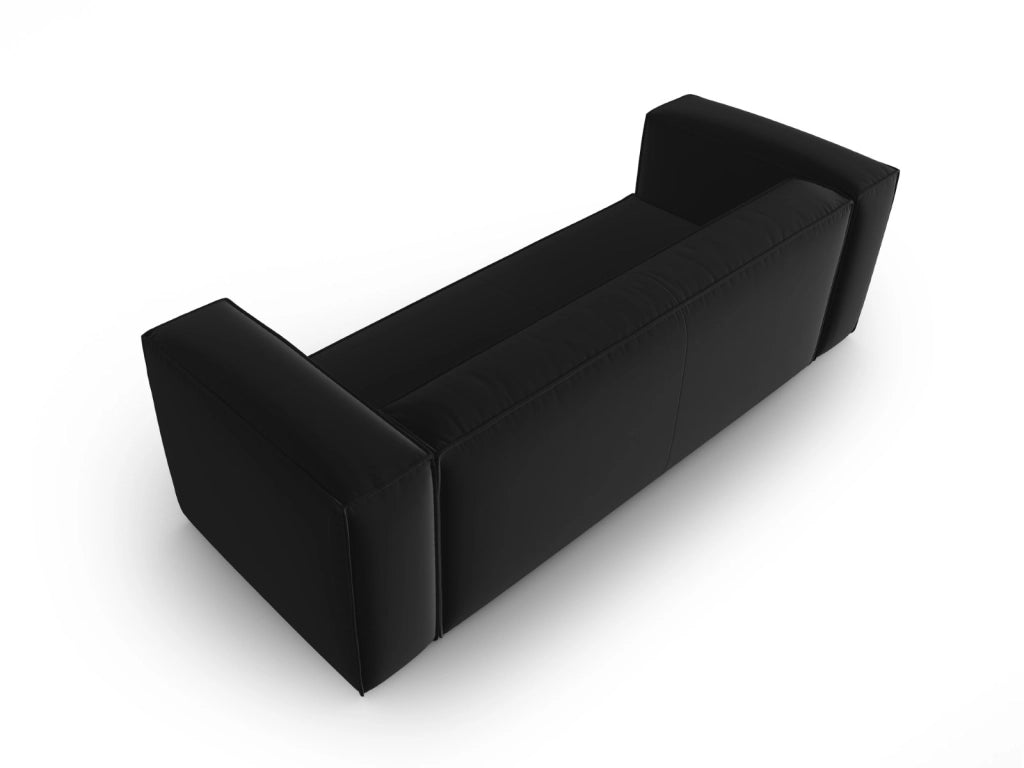 Cosmopolitan Design - Divano "Mackay" 4 posti in velluto nero 