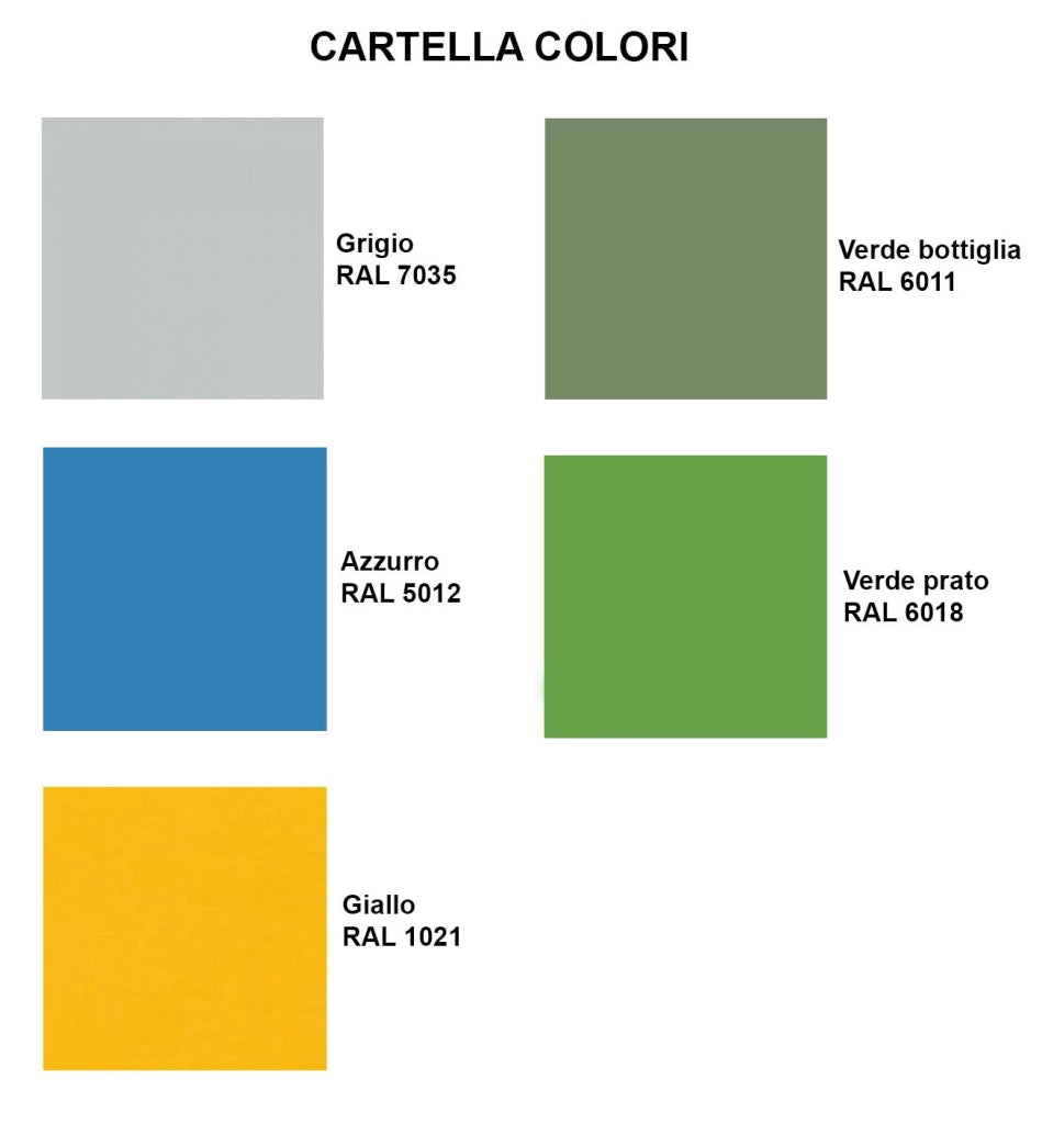 Armadio monoblocco in lamiera con ante battenti in policarbonato per DPI cm. 100x50x200h