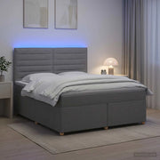 Letto box spring con materasso Grigio Chiaro 140 x 190 cm 3455336