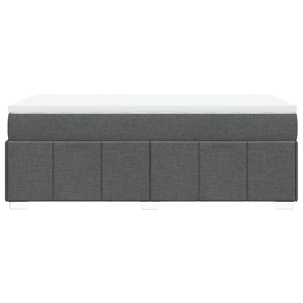 Giroletto a Molle con Materasso Grigio Scuro 100x200 cm Tessuto 3285450