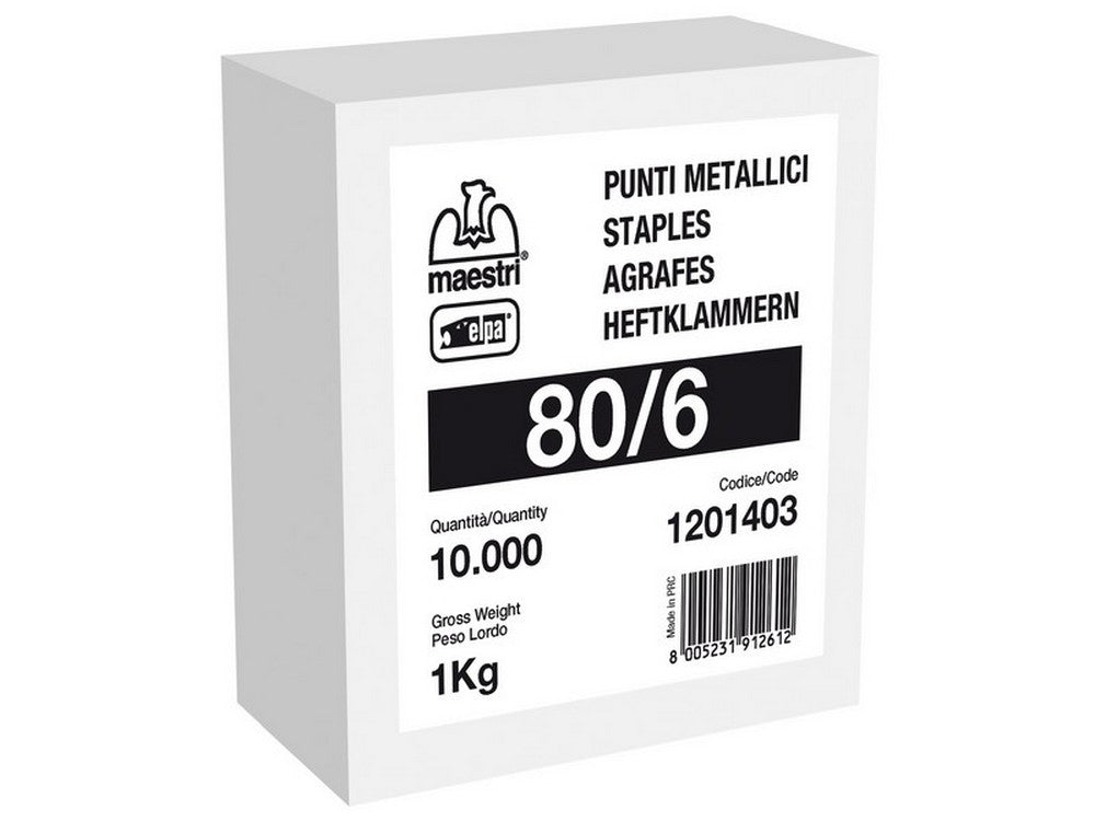 10mila pz punti per fissatrici in scatola mod. 80/14 mm.14 galvanizzati cod:ferx.vit51858