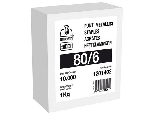 10mila pz punti per fissatrici in scatola mod. 80/14 mm.14 galvanizzati cod:ferx.vit51858