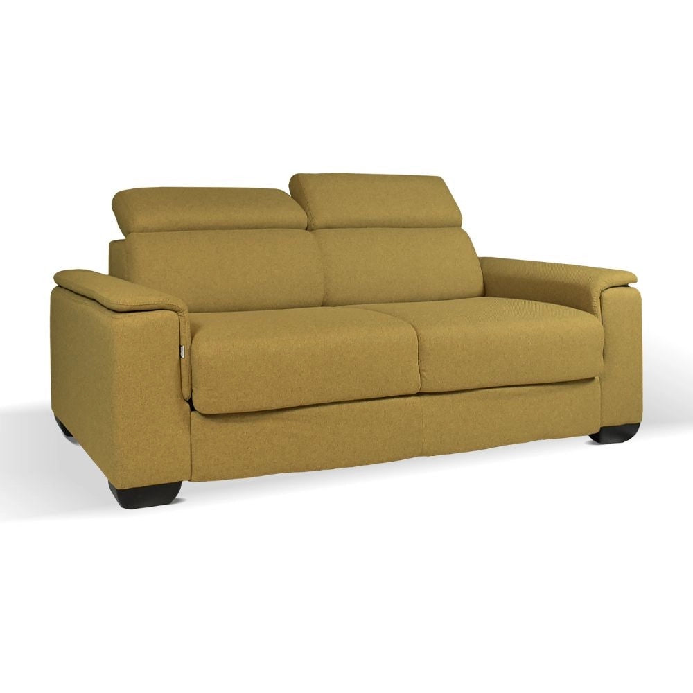 Divano letto colore senape Mercurio 3 posti 210x94x90H