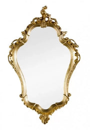 Mobili2g - specchiera in foglia oro sagomata misure: l.56 x h. 90 x p. 4