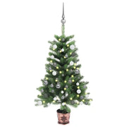 Albero di Natale Artificiale con LED e Set Palline 65 cm Verde cod mxl 9192