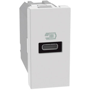 Caricatore USB Bticino MatixGO 20W con 1 porta tipo C bianco JW4192C