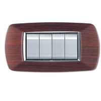 placca life mod. living plastica legno scuro, 4 posti  cod:ferx.53052