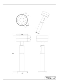 Palo da esterno LED, alluminio, antracite, H 50 cm, Mackenzie