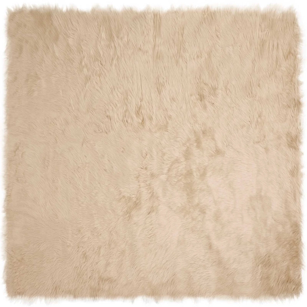 Tappeto in finta TAFALLA Beige 200 x 200 cm Poliestere 42021489
