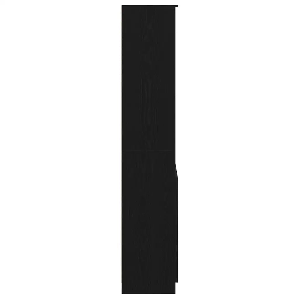 Credenza Rovere Nero 70x35x180 cm in Legno Multistrato 3328472