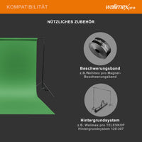 Sfondo fotografico in cartoncino verde croma 2,60x10 m, Backdrop foto antiriflesso e resistente, per studi fotografici