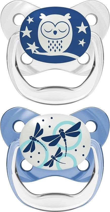 Dente Babbittanti per Bambini da 0 a 6 Mesi Blu 2 Pezzi - Ortodontici, Senza BPA