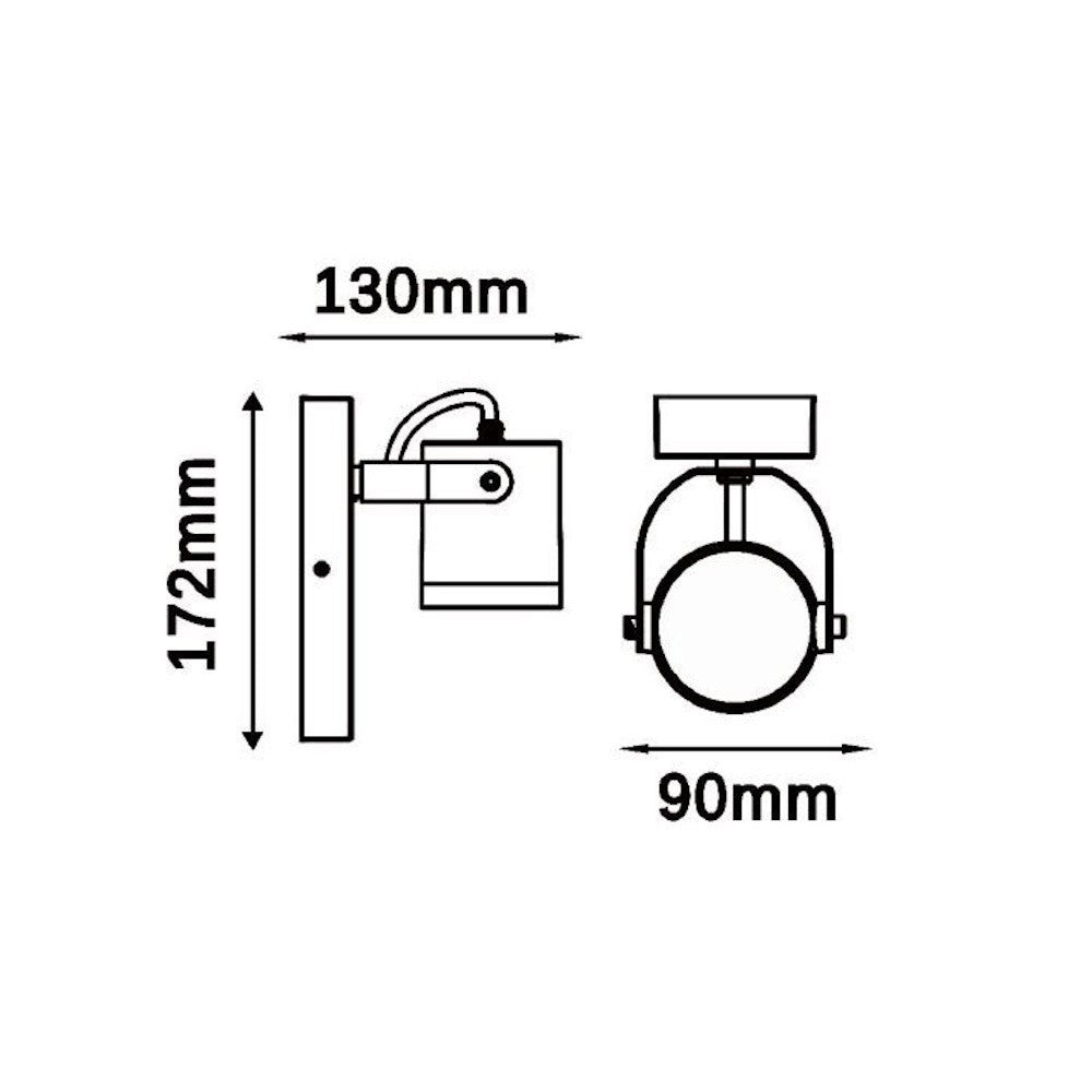 Applique da Parete Esterno GU10 Regolabile Lampada Muro in Alluminio Bianco Satinato IP44 Luce Direzionabile per Interno Esterno per Giardino Balcone Ingresso