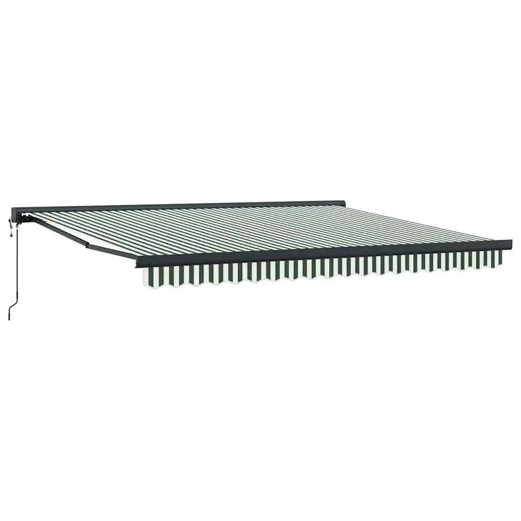 Tenda da Sole Verde e Bianco 400 x 300 x 165 cm 3330732
