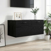 Armadietto a muro A parete Rovere nero 80 x 36,5 x 35 cm 8009819