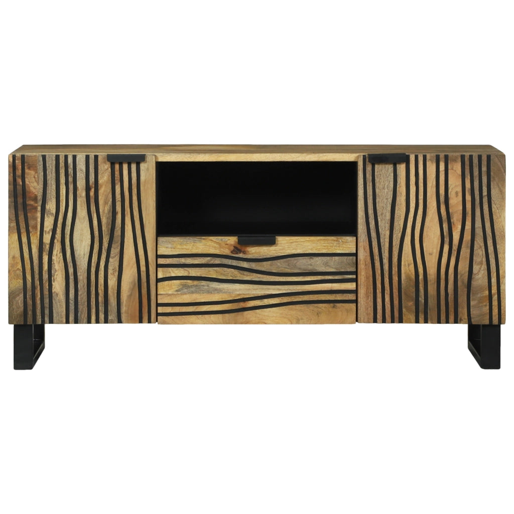 Mobile TV 105x33.5x46 cm Legno Massello di Mango
