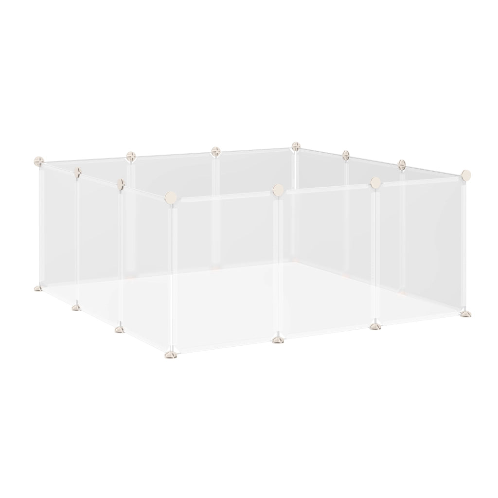Recinto modulabile per animali piccoli ¨C zephmum ¨C 12 panelli 105x105x45 cm bianco