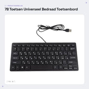 Tastiera Ultradun - Tastiera Universale - Tastiera a Cavo - Tastiera per Laptop/Desktop - Tastiera per Computer (Tastiera Bilingue Russo/Francese/Tedesco) - Controllo di Qualità Garantito - Tastiera Computer