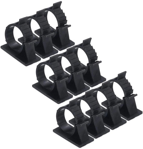 Set di 30 clip per cavi con chiusura regolabile per cavi USB e di rete