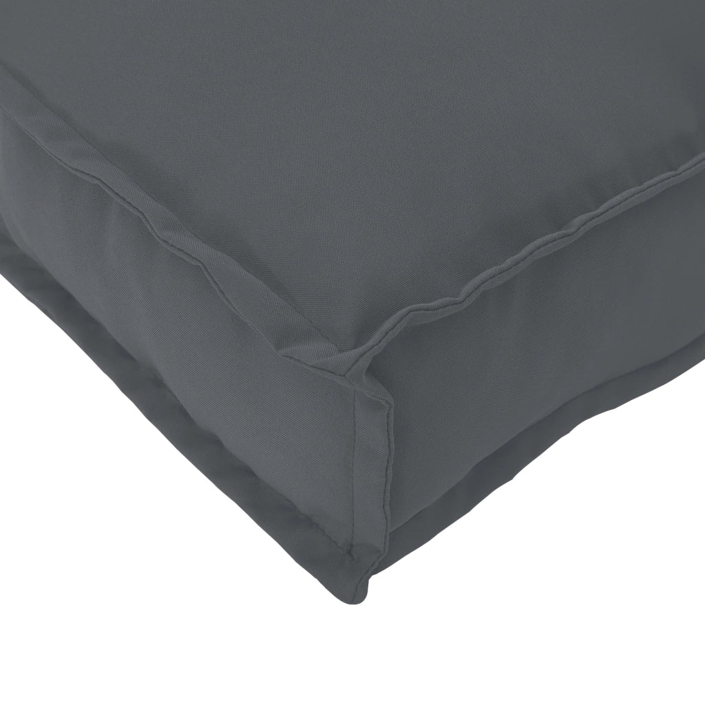 Cuscino per pallet per schienale Antracite 60x40x12 cm Tessuto Oxford