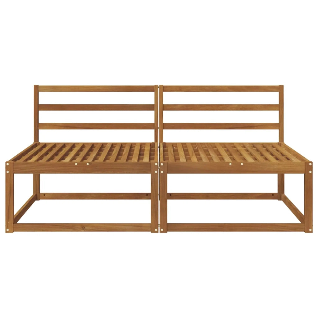 2 Pezzo Divano centrale per esterno-Divano modulare Naturale 158 x 83 x 73 cm